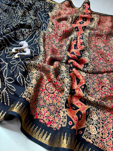 Svara marshmallow 3D print fancy sarees wholesale